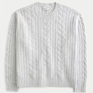 HOLLISTER COMFY CLOUD CABLE-KNIT CREW SWEATER